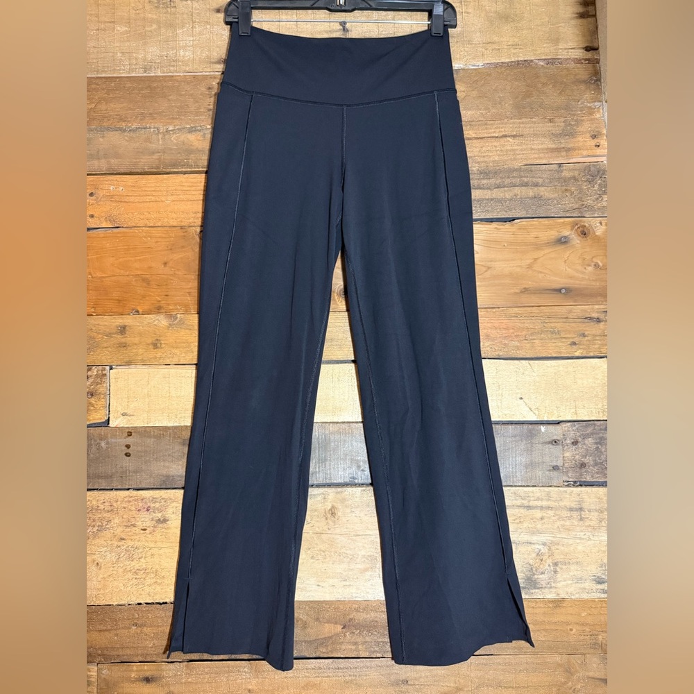 Athleta Transcend High Rise Stash Crop‎ Straight Leg Pant Women Large Black